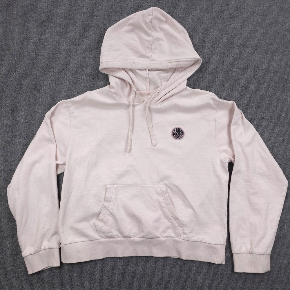 Rip‎ Curl Hoodie Womens Small Pink Patch Long Sleeve Pullover Sweatshirt Surfing